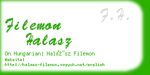 filemon halasz business card